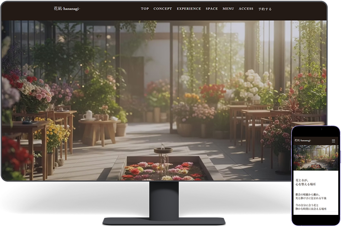 花凪Webサイトモックアップ